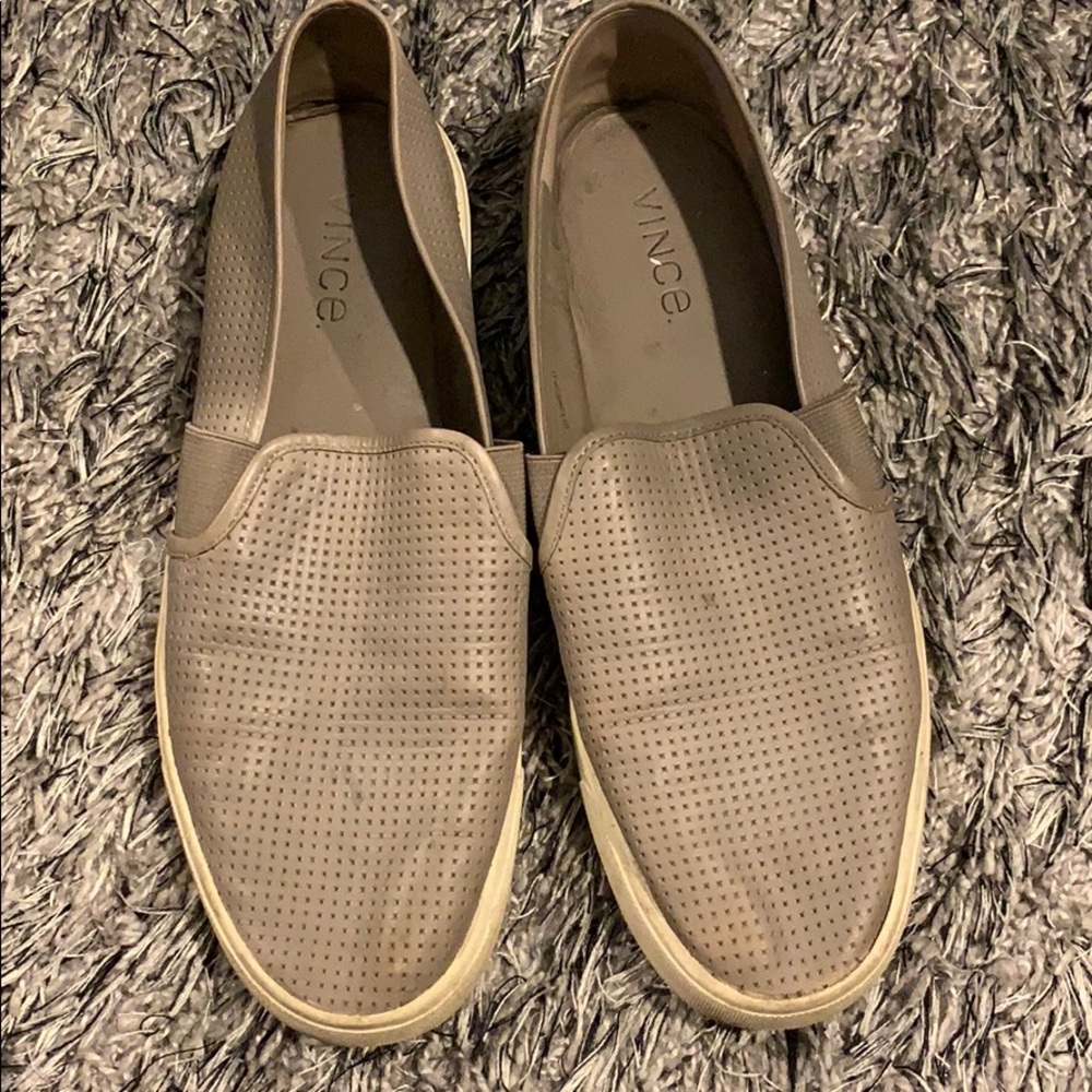 Vince gray flat sneakers slides